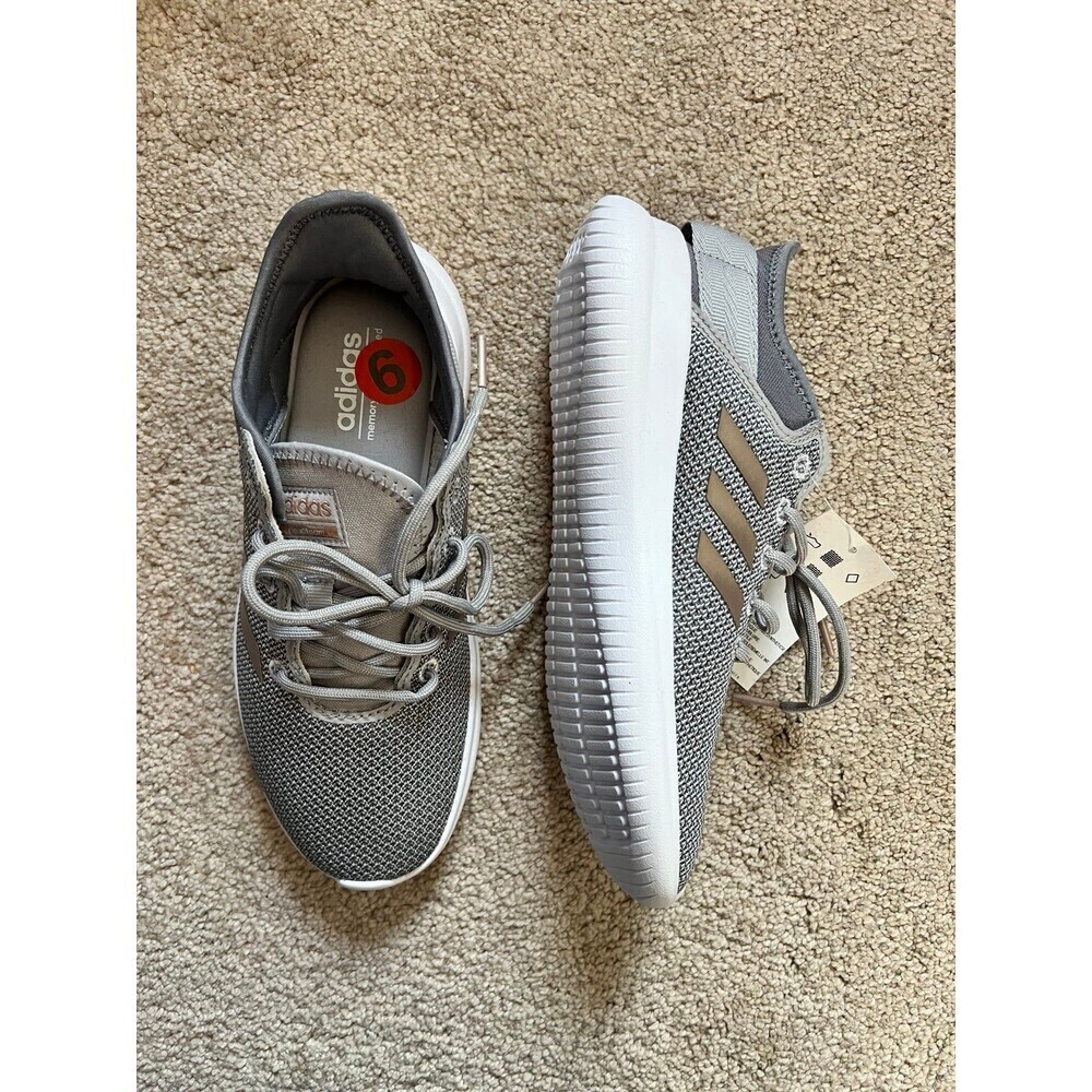 ADIDAS CF QTFLEX W WOMENS Shoe Sneaker Athletic Trainers Grey  size 6 NOWB
